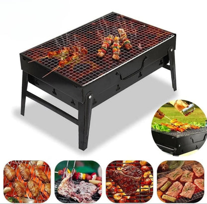 Pack Parrillero 🔥 Parrilla De Carbón Portátil Plegable + Set de 3 implementos para asado