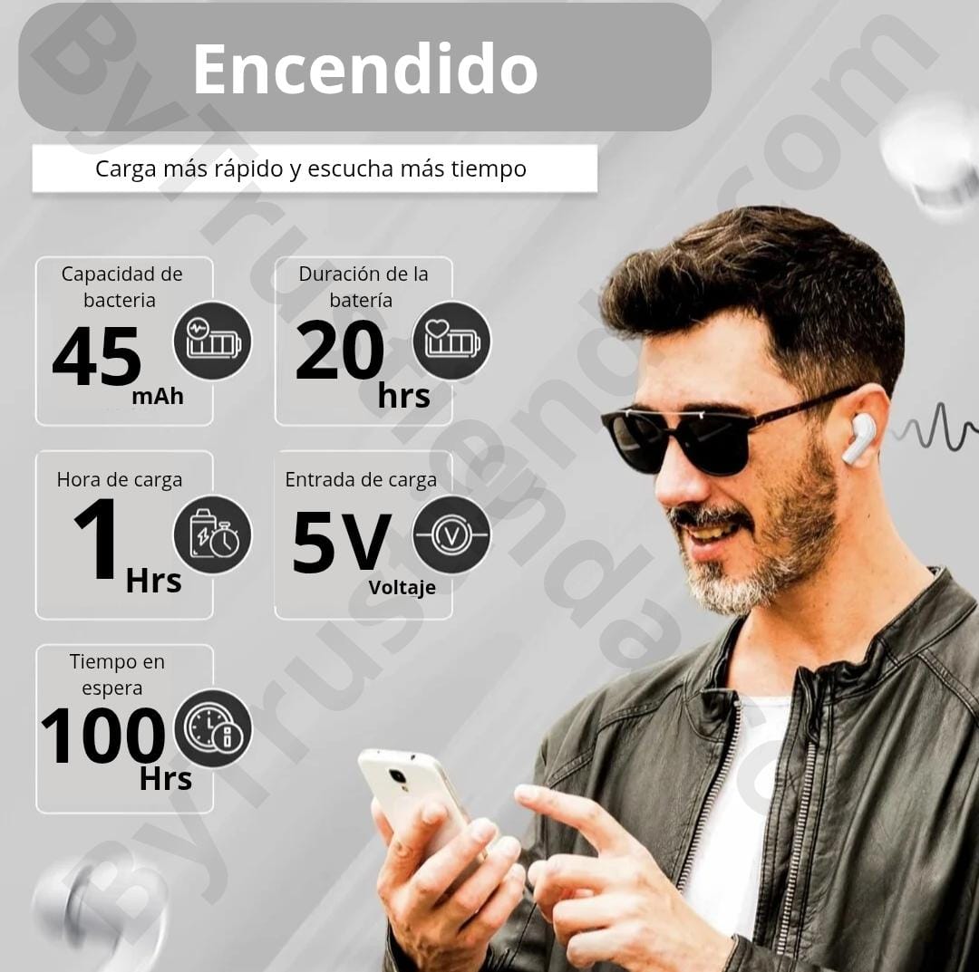 BYEARPHONES™ -  Audífonos Inalámbricos Air31 V5.3